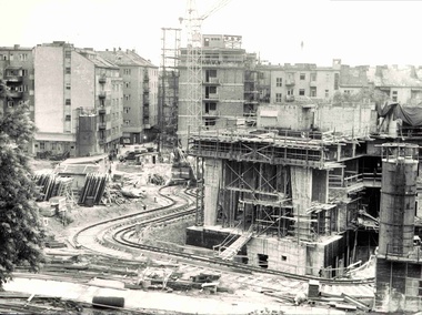 Stavba hotelu Continental, rok 1962. Foto: Archiv města Brna
