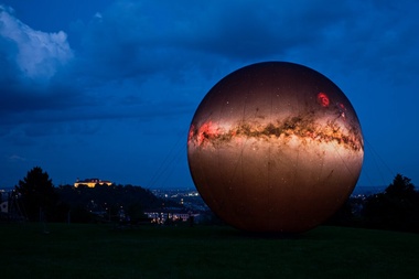 Nový model Festivalu planet Astrosféra. Foto: Hvězdárna a planetárium Brno