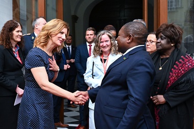Filipe Nyusi, hlava Mosambiku, spolu s vládní delegací navštívili Českou republiku a při té příležitosti i Brno.