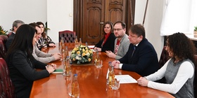 Přijetí zástupců charkovské delegace Olgy Demianenko a Sergeje Viktoroviče Volika