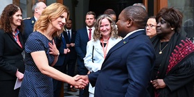 Na Novou radnici zavítal mosambický prezident Filipe Nyusi