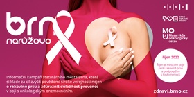 Kampaň Brno narůžovo cílí na prevenci rakoviny prsu. 