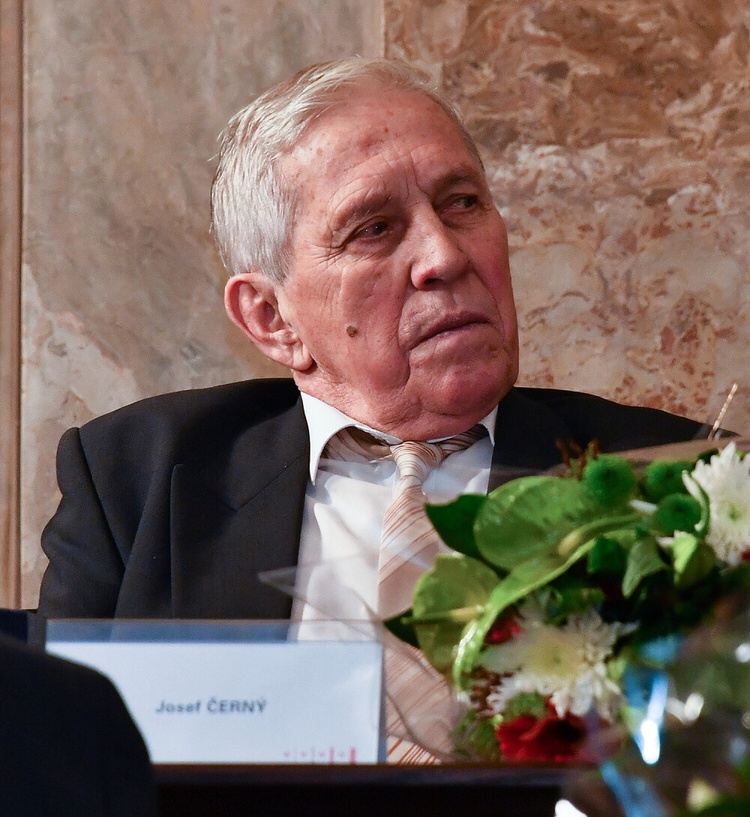 Josef Černý při přebírání Ceny města Brna pro rok 2019. Foto: Marie Schmerková