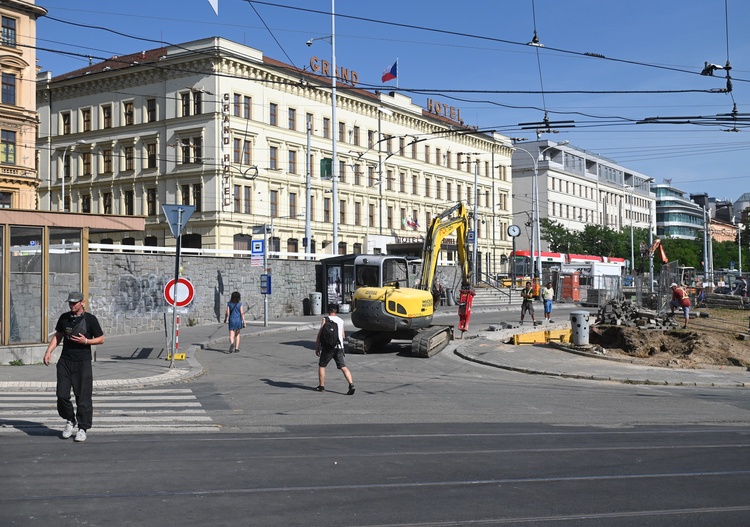 Rekonstrukce tramvajové trati na Benešově, foto: Z. Kolařík