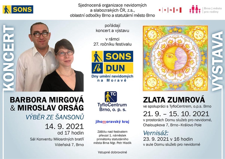 Letošní ročník Dnů umění nevidomých láká na koncert a výstavu