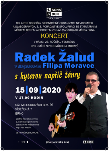 Festival Dny umění nevidomých na Moravě přináší koncert, kde zazní vážná hudba i muzikálové melodie