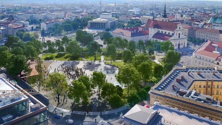 Vítězný návrh pro Moravské náměstí představí jeho autoři dnes v Urban centru
