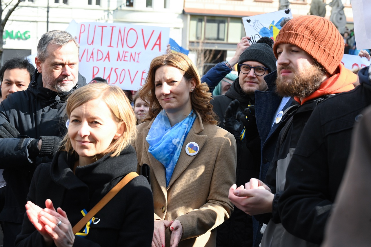 Demonstrace na podporu Ukrajiny