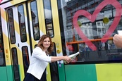 Křest tramvaje Zdravotnické záchranné služby JmK