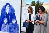 Přijetí izraelské velvyslankyně Anny Azari - zahájení výstavy Záhadné pouto