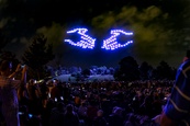 Dronová show a ohňostroj v rámci festivalu Ignis Brunensis