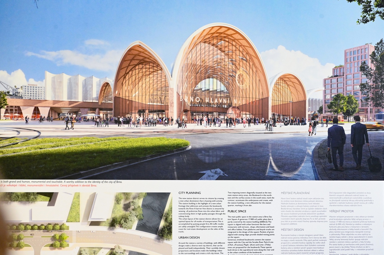Největší architektonická soutěž v ČR přinesla podobu nového brněnského nádraží