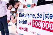 Brífink u příležitosti 100 000. naočkované vakcíny v očkovacím centru na BVV