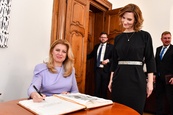 Přijetí prezidentky SR Zuzany Čaputové primátorkou M. Vaňkovou