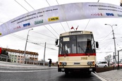 Slavnostní otevření nové trolejbusové trati Novolíšeňská-Jírova a zprůjezdnění Zábrdovického mostu