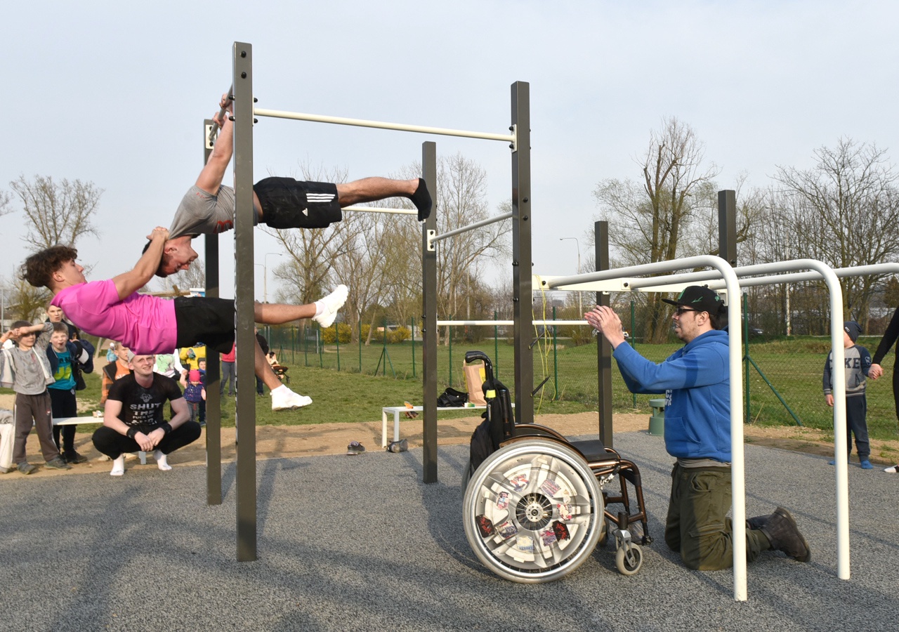 Otevření workoutového hřiště pro handicapované