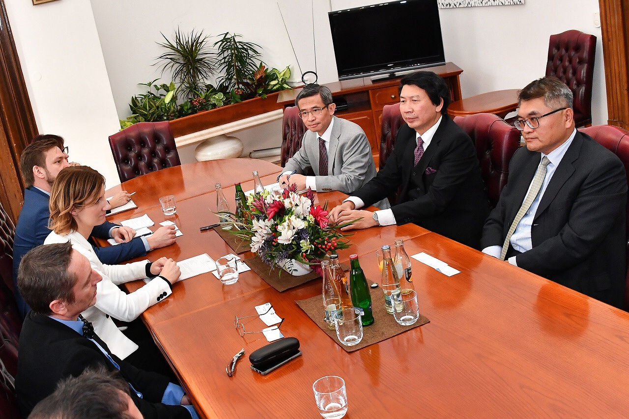 Přijetí ředitele Tchajpejské hospodářské a kulturní kanceláře Chung-I Wanga