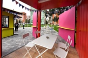 Slavnostní otevření nově zbudovaného parku a kavárny s veřejnými toaletami na Mendlově náměstí