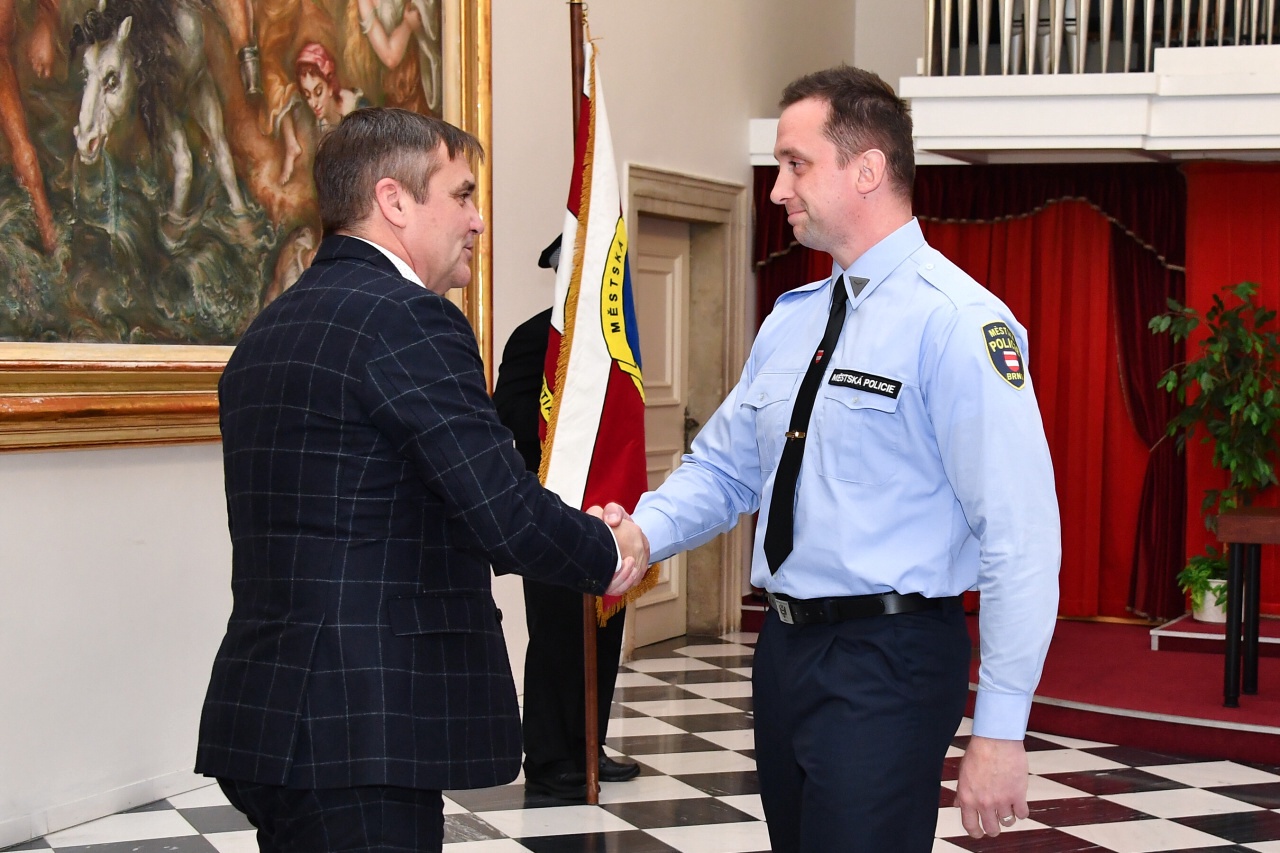 Slavnostní vyřazení strážníků-čekatelů MP Brno