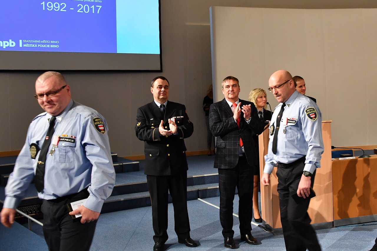 Slavnostní akt u příležitosti 25. výročí založení Městské policie Brno