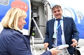 Tisková konference Letecká linka Brno-Mnichov a křest propagačního polepu letadla města Brna a Jihomoravského kraje