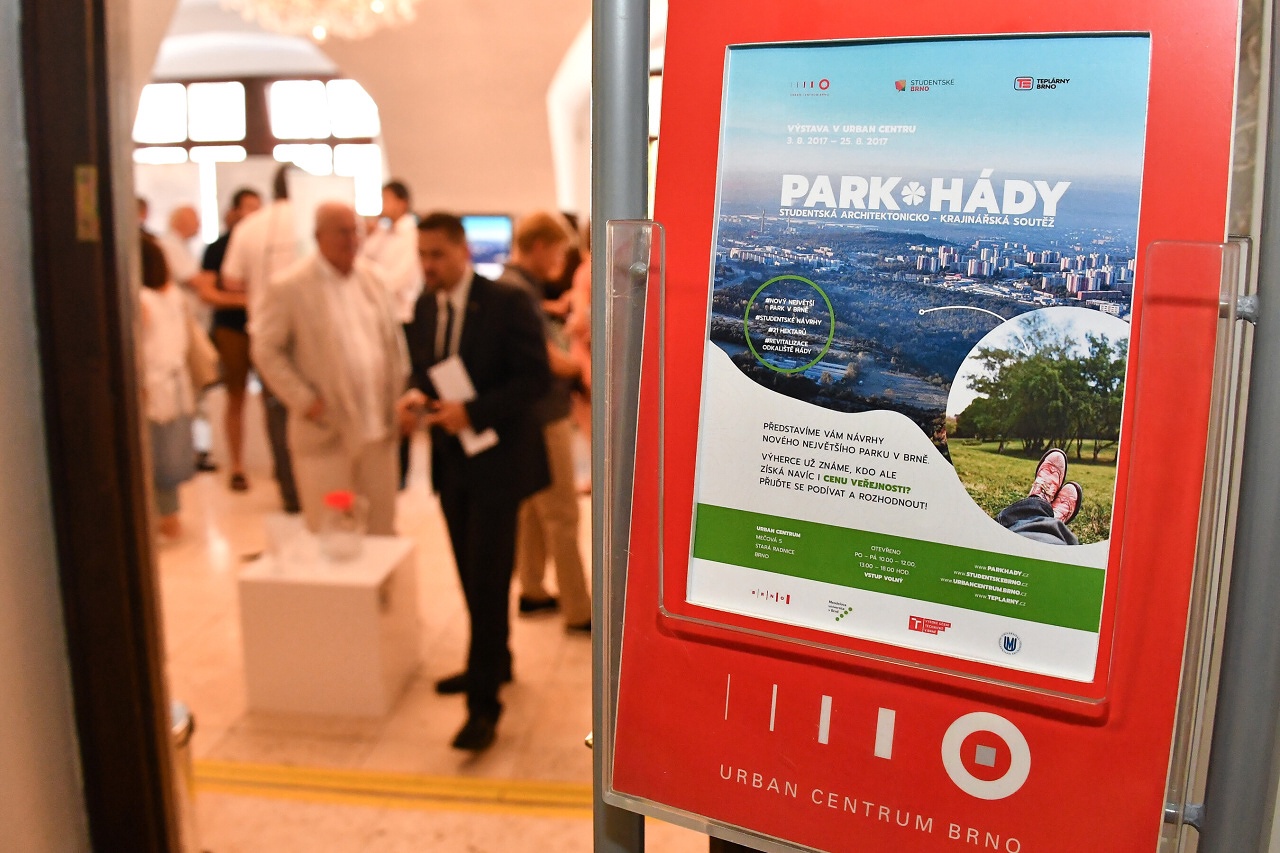 Slavnostní vyhlášení výsledků studentské architektonicko-krajinářské soutěže Park Hády