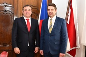 Přijetí velvyslance Ukrajiny v ČR Jevhena Perebyjnise