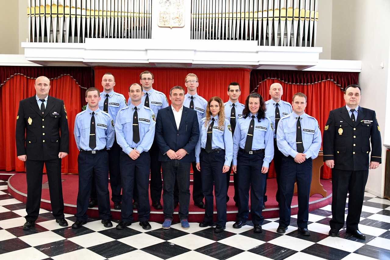 Slavnostní předání průkazů novým strážníkům Městské policie Brno
