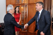 Setkání primátora P. Vokřála a náměstka primátora J. Kacera s vedením japonské korporace Nitto Denko v čele s panem Hideem Takasakim