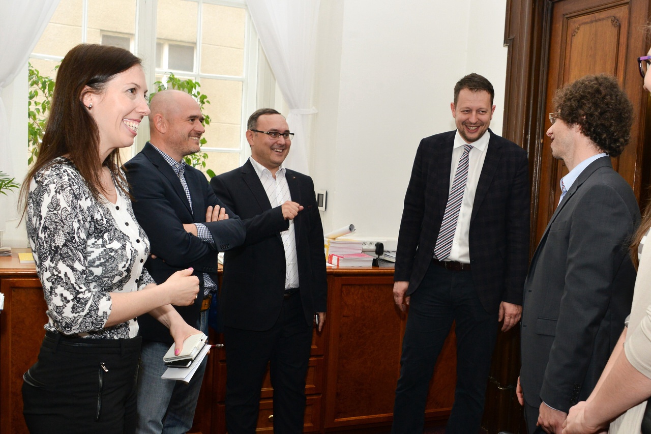 Setkání primátora P. Vokřála se zástupci první firmy, která bude podpořena v rámci projektu SME Instrument Brno