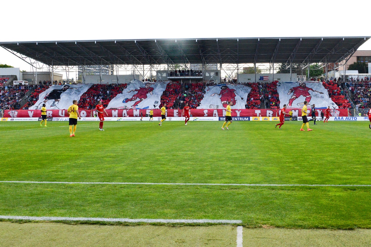 Fotbalové utkání FC Zbrojovka vs. Sparta Praha
