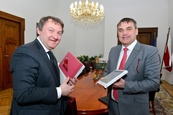 Přijetí velvyslance Slovinské republiky v ČR Leona Marca