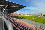 Slavnostní otevření nově zastřešené západní tribuny Městského fotbalového stadionu při ulici Srbská