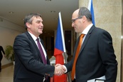 Setkání primátora P. Vokřála s velvyslancem ČR ve Vídni Janem Sechterem