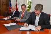 Slavnostní podpis Memoranda o spolupráci a podpoře při realizaci nové atletické haly v Brně