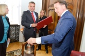 Přijetí delegace v čele s gubernátorem Voroněžské oblasti Alexejem Gordějevem