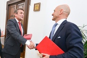 Přijetí velvyslance Itálie v ČR Alda Amatiho a předsedy Italsko-české obchodní a průmyslové komory Gianfranca Pinciroliho