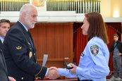 Slavnostní předání průkazů novým příslušníkům Městské policie Brno