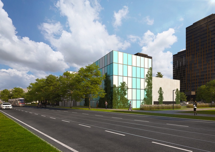 V oblasti u výškových budov na Šumavské vznikne 613 nových parkovacích míst. Vizualizace: Atelier Kristen