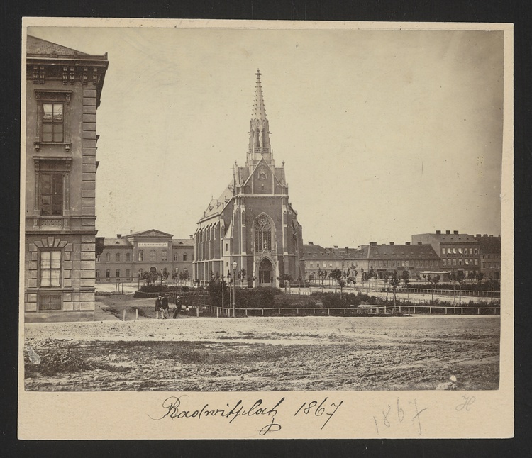 Červený kostel, rok 1867. Foto: Archiv města Brna