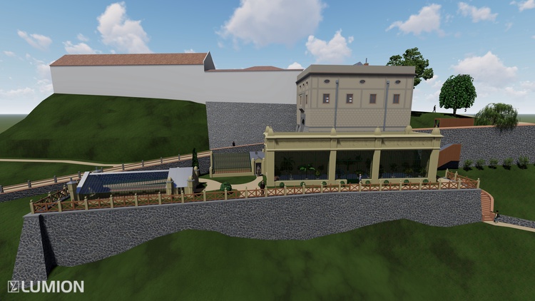 Vizualizace obnovených skleníkových teras na Veveří, zdroj: archiv hradu Veveří